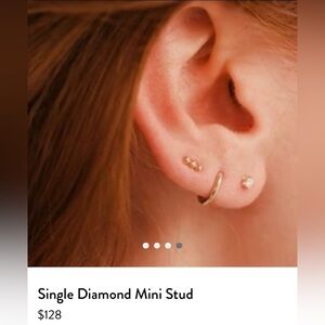 Mejuri mini single diamond stud earring